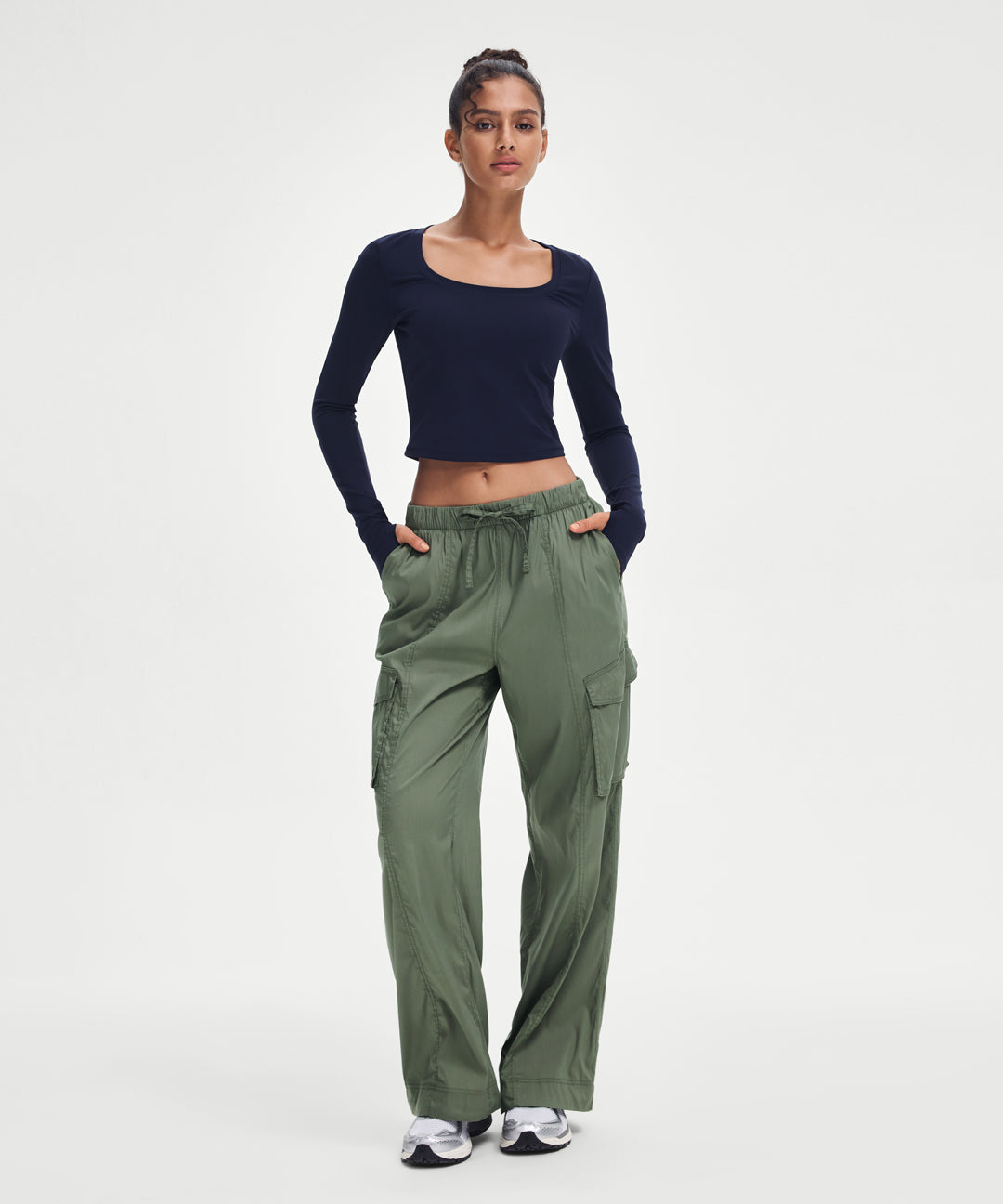 Tencel Wide-Leg Cargo Pant 29'' – Athluna
